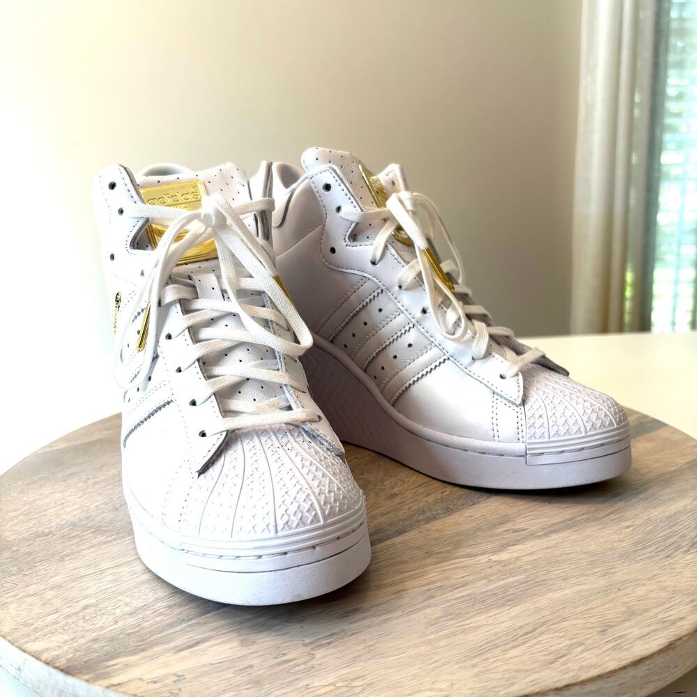 Level SS Adidas Originals Superstar Ellure Wedge Women's Sneakers FW3198 Size 7